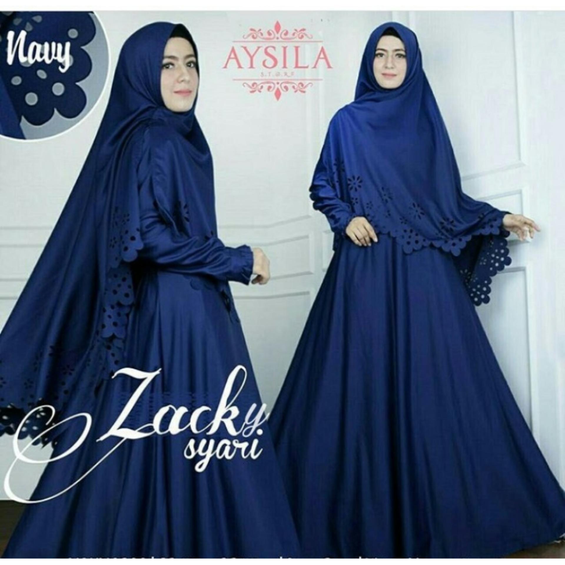 LUKI DRESS GAMIS MUSLIM WANITA MUSLIMIN SYARII DRESS LEBARAN NAIK HAJI