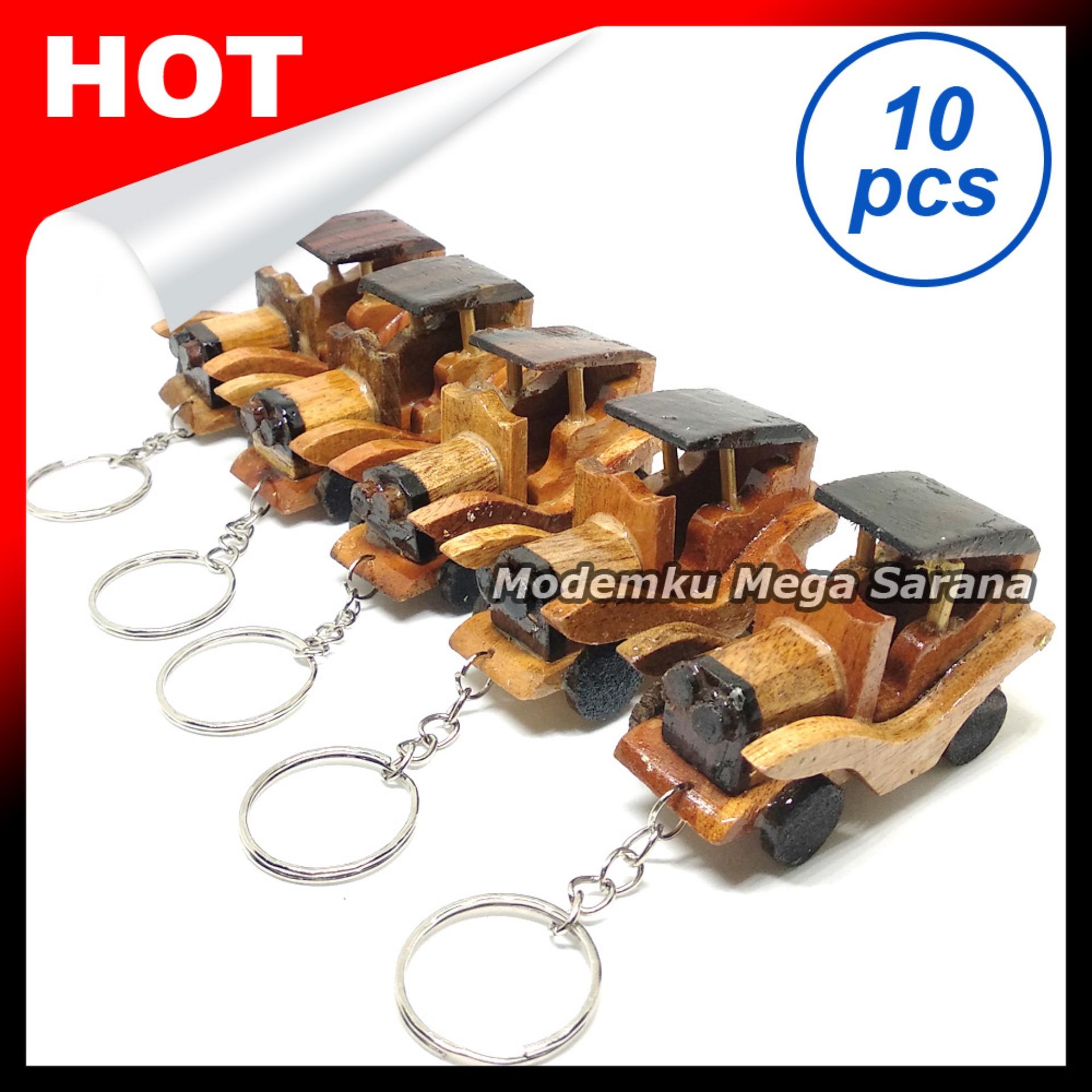 Souvenir Gantungan Kunci Mobil Antik Ontran Kayu - Isi 10pcs