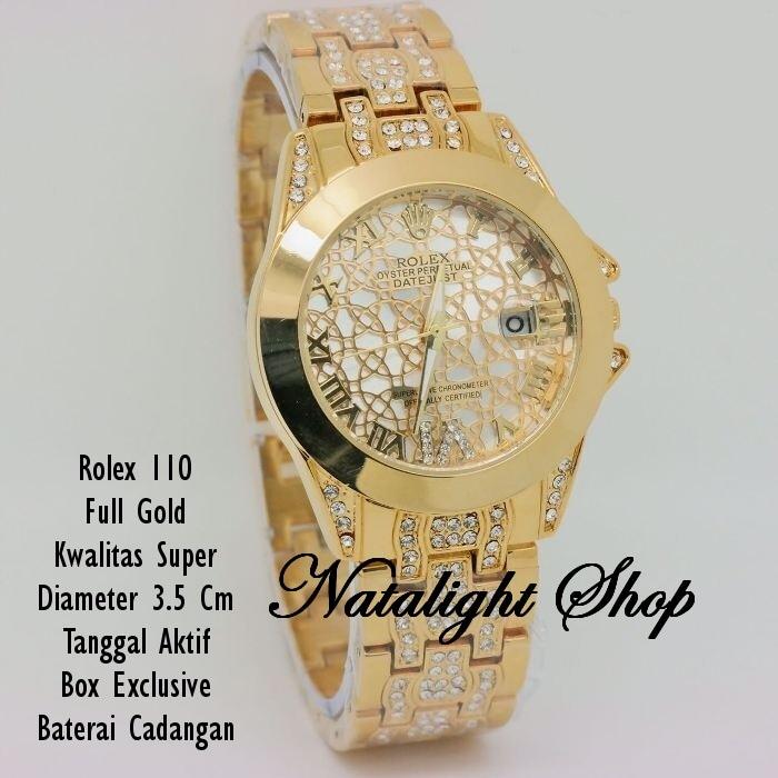 PROMO TERBATAS!!! JAM TANGAN WANITA ELEGAN MEWAH ROLEX 110 RANTAI LADY GAGA SUPER Terbaru Murah