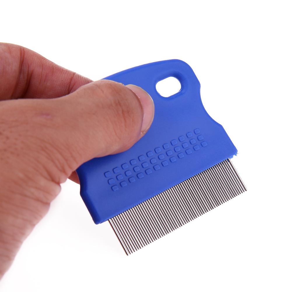 Sisir stainless anti kutu untuk hewan anjing kucing bentuk kotak