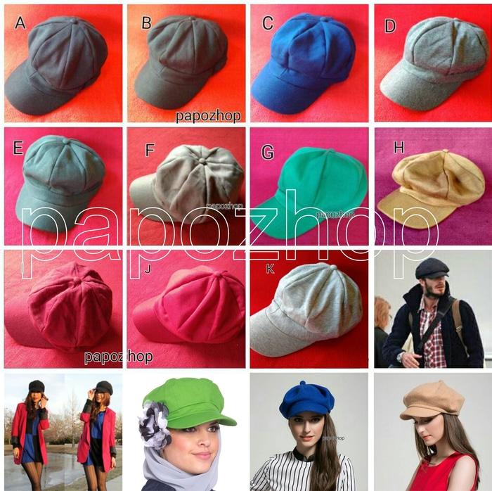 Topi pet paper boy hat topi newsboy cap topipet apolo mario bros polos Terlaris di Lazada