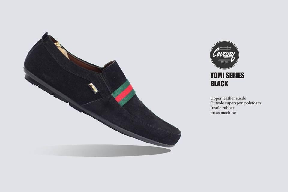 Sepatu Casual Pria Kulit Asli - Sepatu Santai Pria - Sepatu Branded Cevany - Sepatu Slip On pria