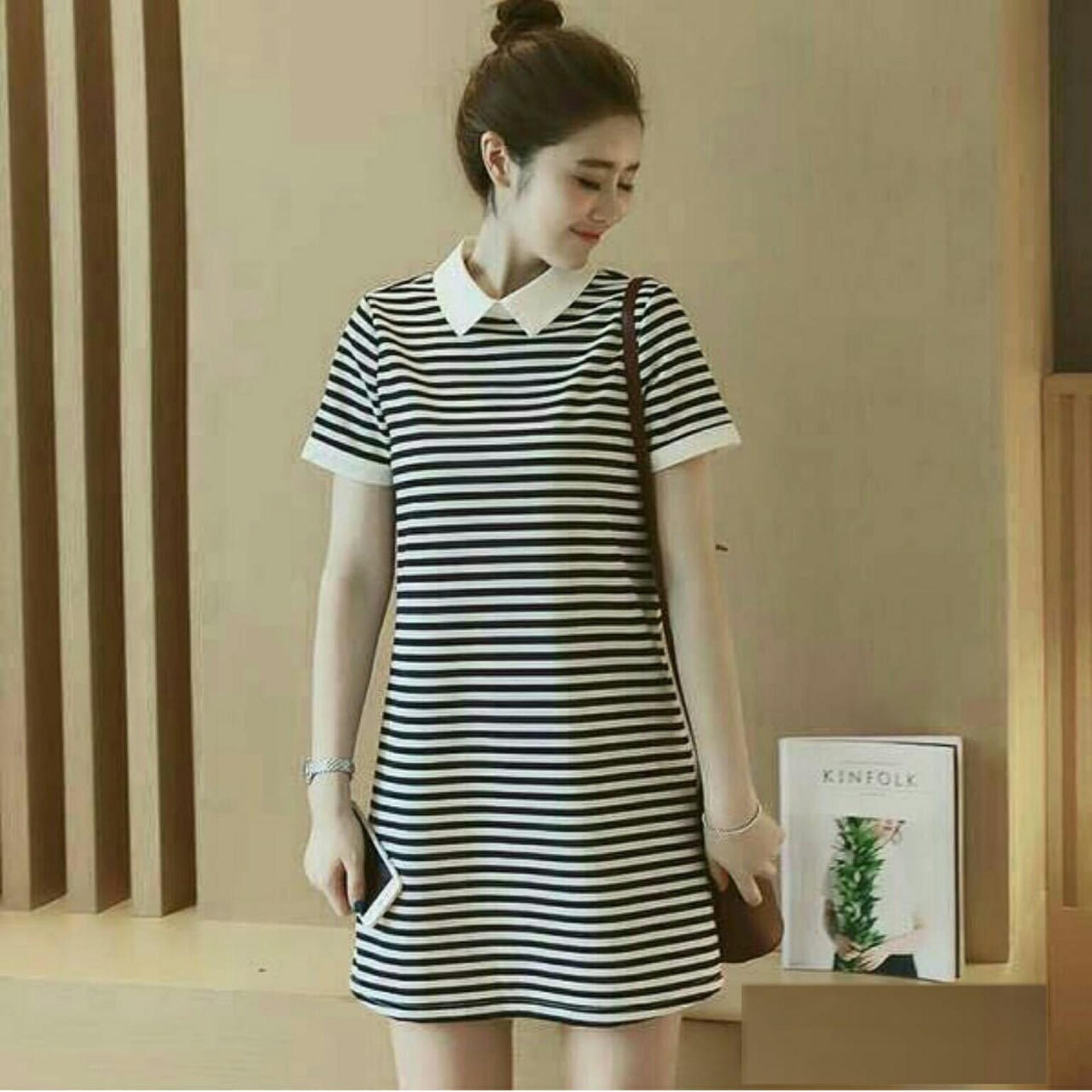 Shoppaholic Shop Dress Wanita Bodycon Stripe Daftar Harga Terkini Shoppaholic Shop dress wanita wk fani Dress Pesta Dress Korea Dress Wanita Rok