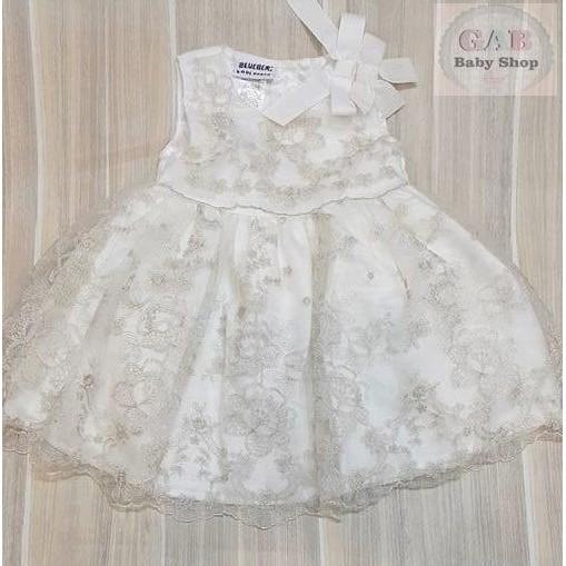PROMO SALE - DRESS PESTA ANAK PEREMPUAN / DRESS PARTY BROKAT GOLD/ DRESS PESTA F001