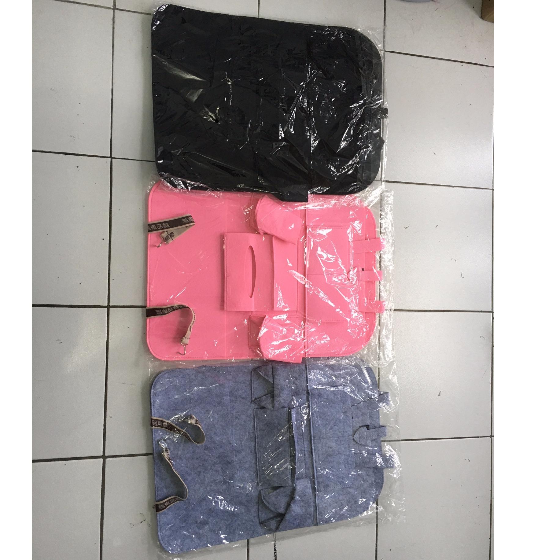 Tas Barang Mobil warna hitam / rak barang mobil / Tempat Barang Mobil / tas organizer barang mobil / Tempat menyimpan barang bahan bludru hitam