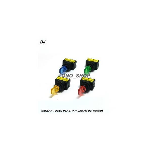 Saklar Togel Plastik + Lampu DC Taiwan (SW-110)