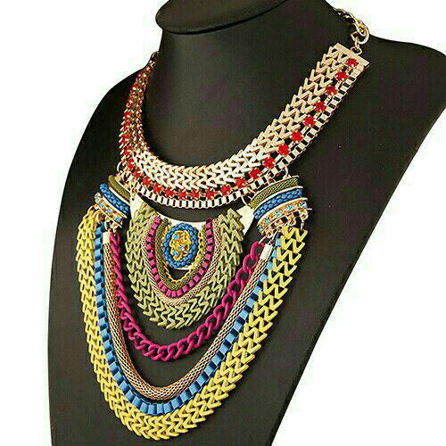 Kalung Wanita model Bohemian Multicolor