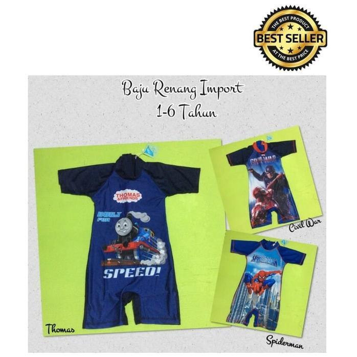 JUAL BAJU RENANG ANAK COWOK / SWIMSUIT ANAK COWOK IMPORT (1-6TAHUN) MURAH