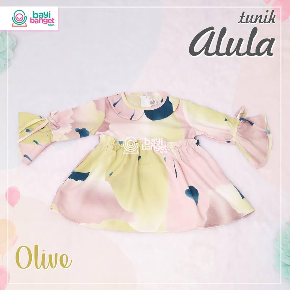 Fairuz hijab, Baju Atasan Anak Cewek, Busana Muslim Anak Branded Bahan Linen warna olive ( kuning ), Baju Tunik Anak perempuan