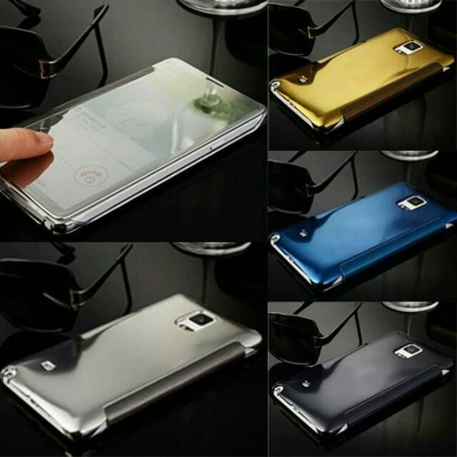 Flip Cover Smart Miror Case All Type Auto Lock Samsung Oppo Asus Xiaomi Untuk Semua Tipe Handphone