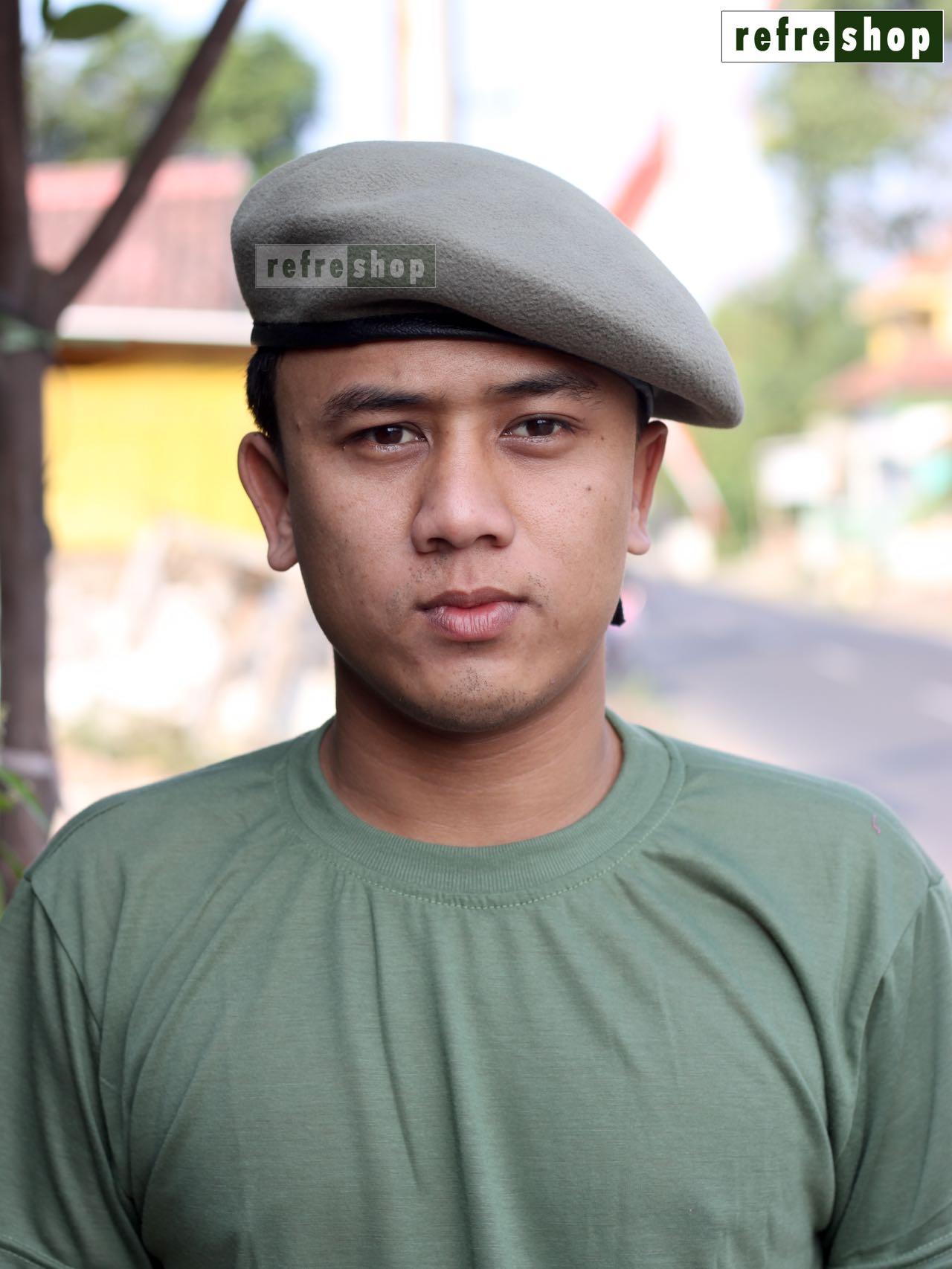Baret Abu-Abu Kehijauan TNI Kode BRA2 Untuk Militer, Kedinasan, Satpol PP