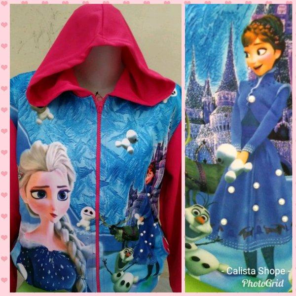 Jaket Anak Frozen Mutiara New Fanta Pink Biru