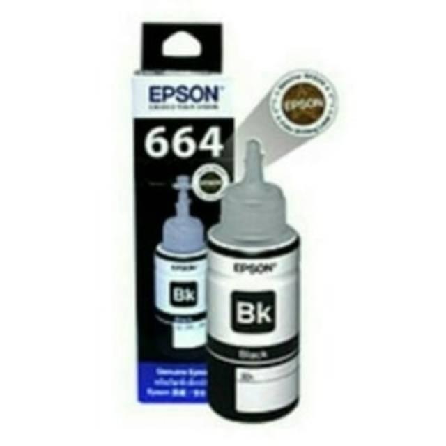 Tinta Printer Original Epson T664 Black / Hitam T6641 L100 L110