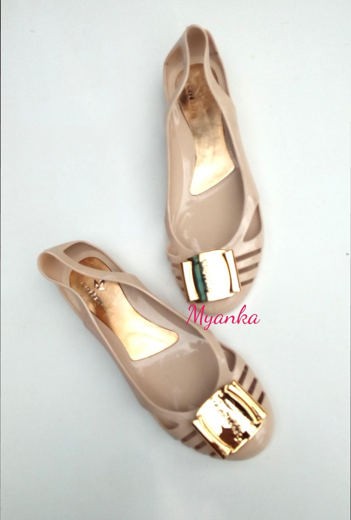 Myanka Jelly Shoes Flat Collin New (Krem)
