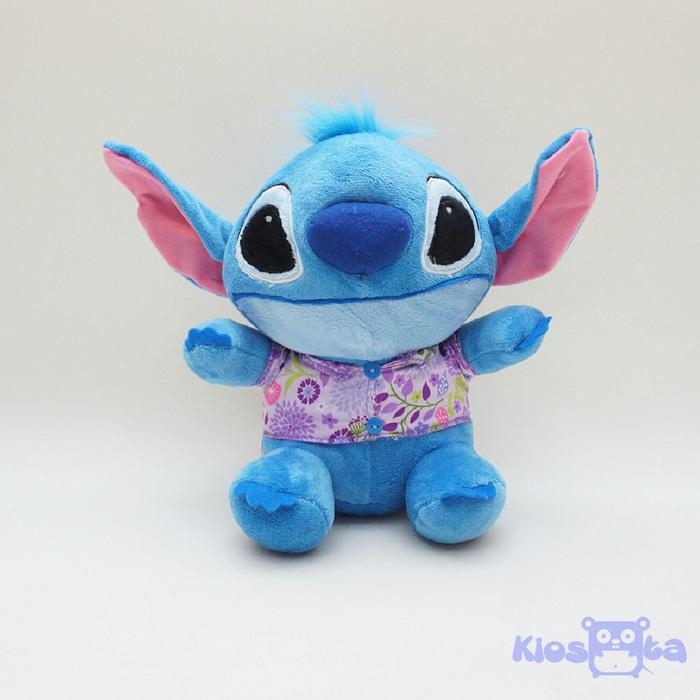 Boneka Stitch Sitting Baju Hawaii Bunga