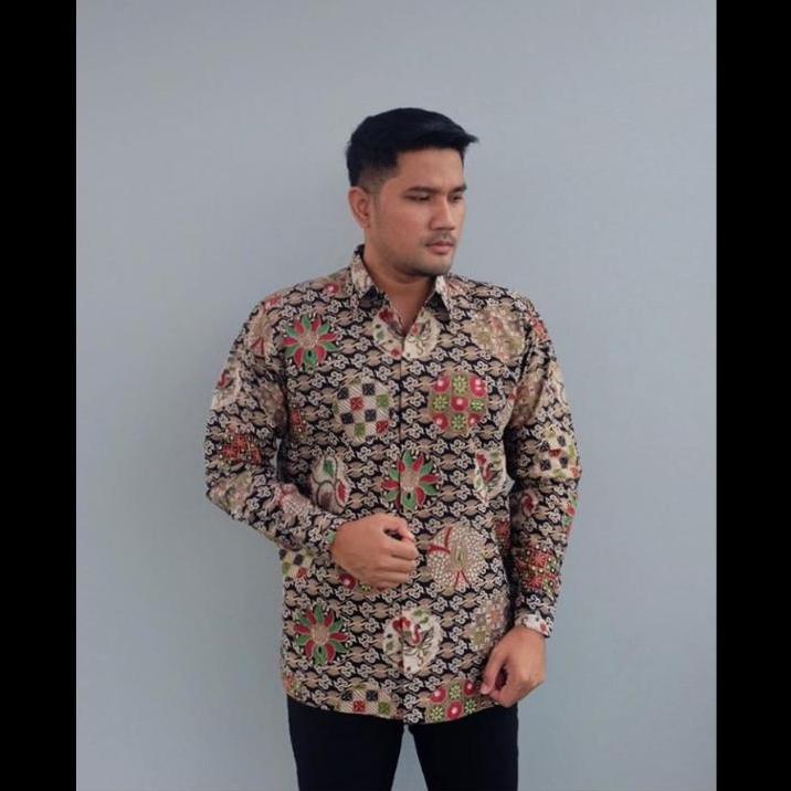 kemeja batik pria katun kombinasi colet new arrival motif