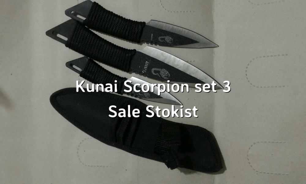 3 Pisau lempar kunai scorpion ninja scorpio dagger piyau piau shuriken komando GTA PES 2016 jaket celana jeans hoodie uno stacko pc