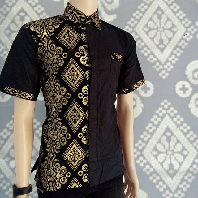 Model Baju Gamis  Cowok  Kombinasi  Batik 