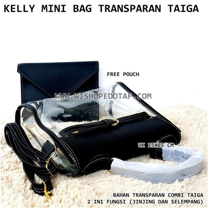 BEST SELLER!!! TAS KANTOR WANITA VALENTINO SPEEDY JELLY TRANSPARANT HITAM - m3lwFo