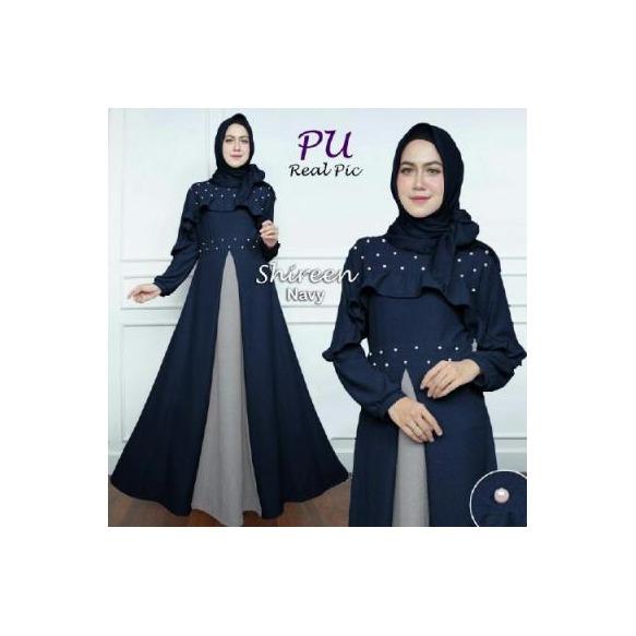 TOKO KIRANA SURABAYA BAJU GAMIS SHIREEN SYARI TANPA PASMINA ORI PU SERI 1