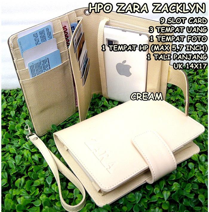 PROMO!!! DOMPET HPO WANITA MURAH HARGA GROSIR ZARA ZACKLYN CREAM (Z10, ANDROID, SAMSUNG S4 NOTE III IPHONE) MAX 5,7 INCHH - BkxVJ8