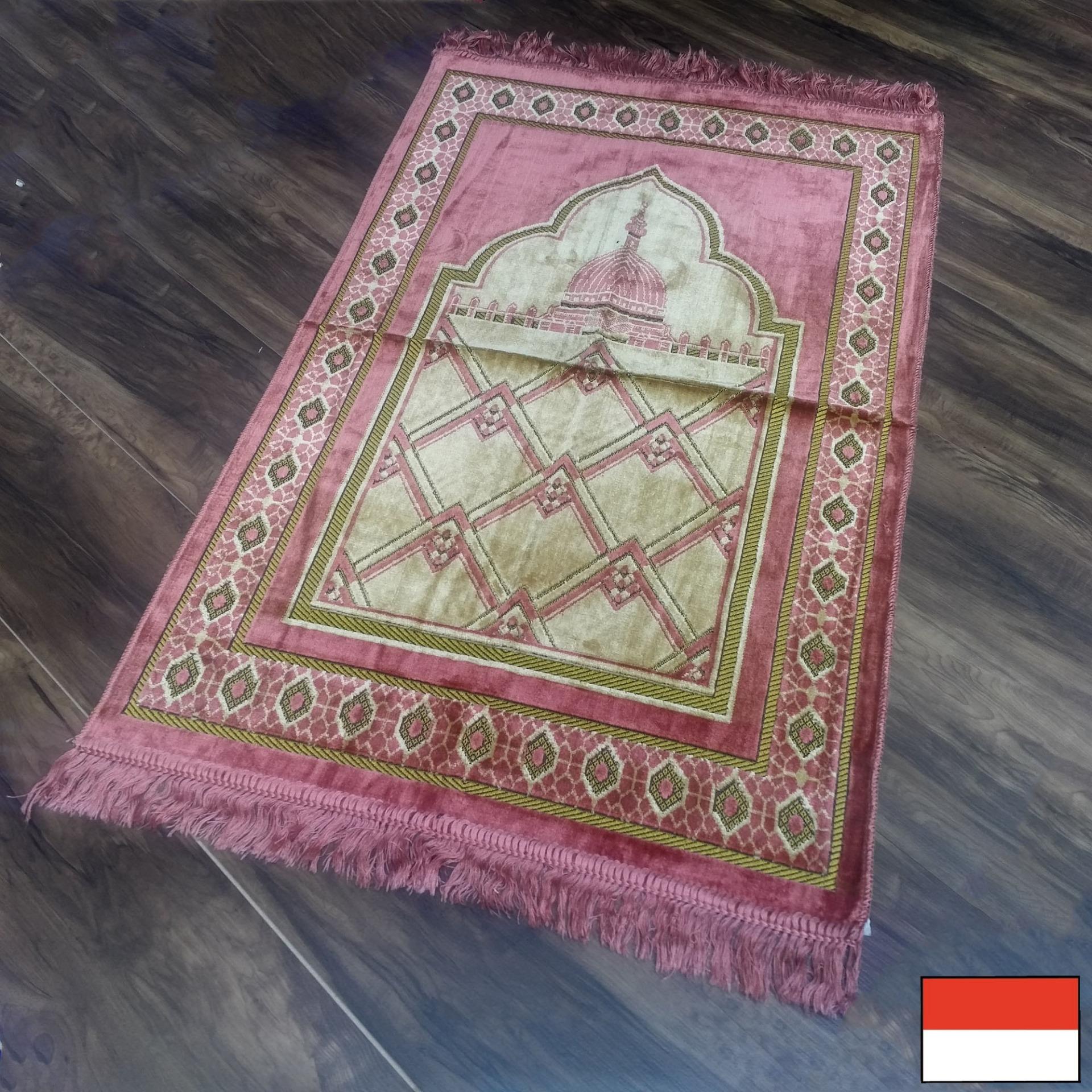 Al-arabia - Sajadah Turki Beludru / Bulu Supersoft 70 cm x 110 cm - Salem Pink 01