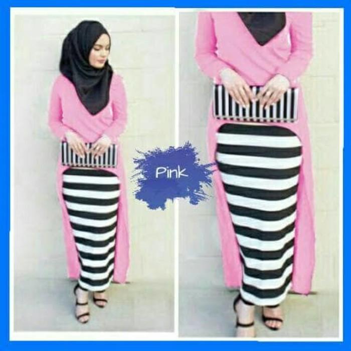 (JNH Shop) Busana Muslim Gamis Hijab Gitta Baju Remaja Gita Tosca Gita Pink Hitam