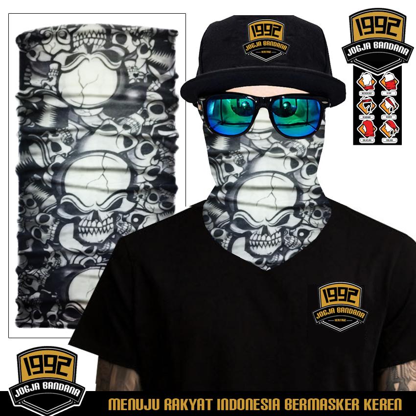 Jogja Bandana Buff (BELI 3 GRATIS 1) Masker Berkendara Scarf Pria Masker Wajah Aksesoris Olahraga Outdoor Sepeda Motor