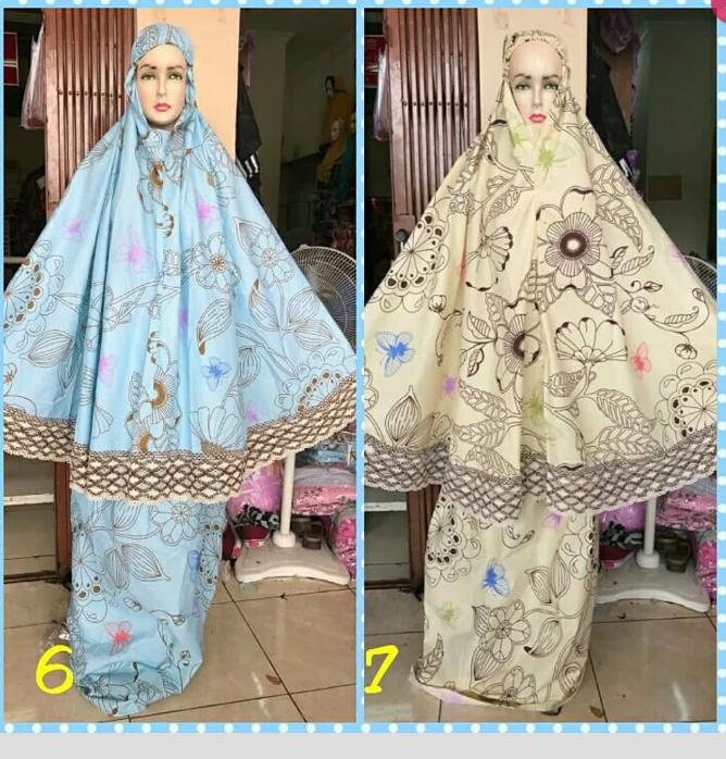 Mukena Jumbo Shabby Chic Renda Rajut Two Tone