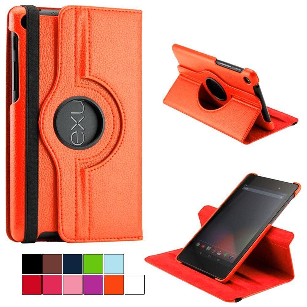 MR Asus Google Nexus 7 Rotary Rotate Leather Case Flipcover Asus Google Nexus 7 Sarung HP Asus Google Nexus 7 Cover Kulit Asus Google Nexus 7 Dompet Kulit Asus Google Nexus 7 - Coklat
