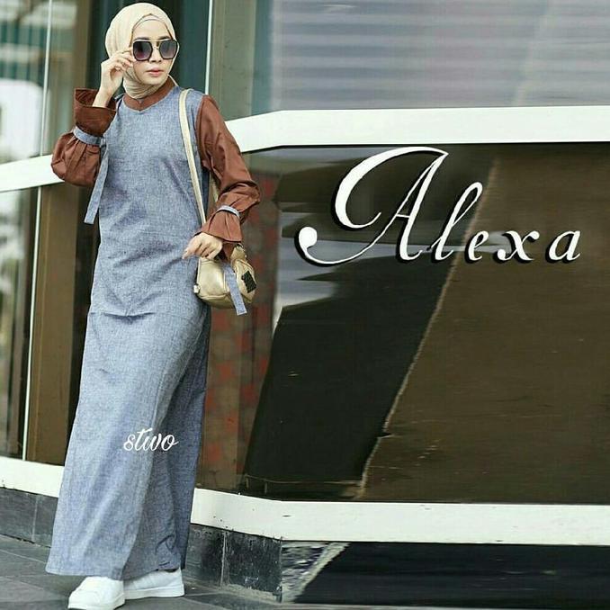 Alexa Dress - Gamis Remaja Kekinian / Gamis Syari / Baju Murah Wanita Ghtsyh