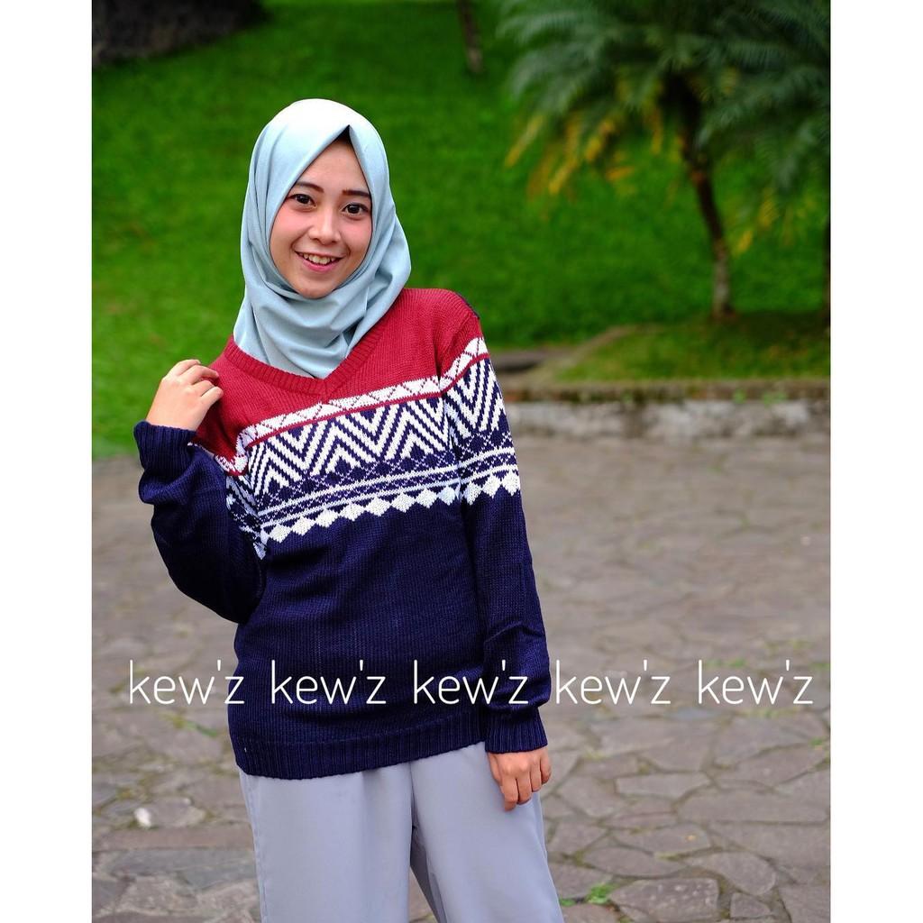 Jual Tunik/Baju Wanita/Baju Atasan/Sweater Columbus Navy Tribal