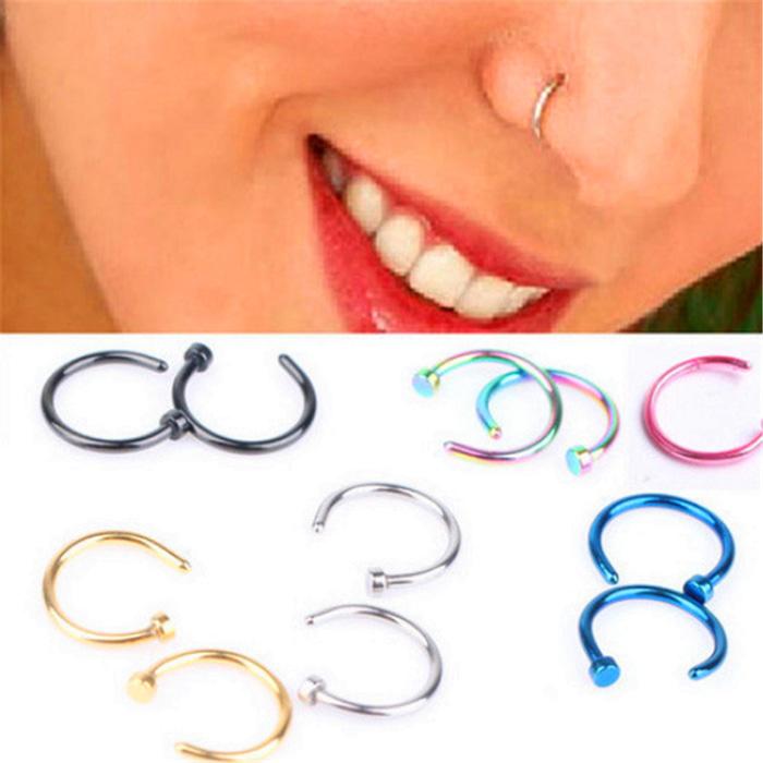 Anting Hidung Jepit Tanpa Tindik 10PCS