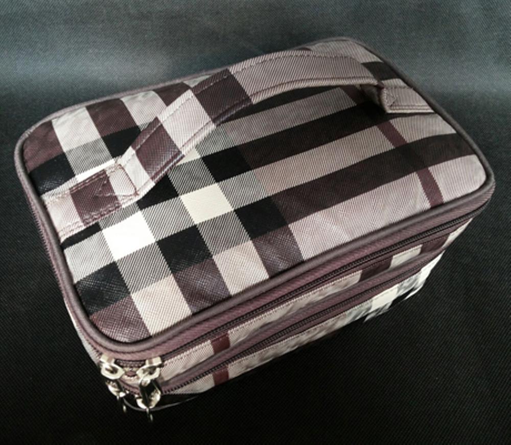 WSO Burberry Coklat Tas Kosmetik dan Peralatan Makeup Susun yang Awet Nyaman Murah dan Berkualitas