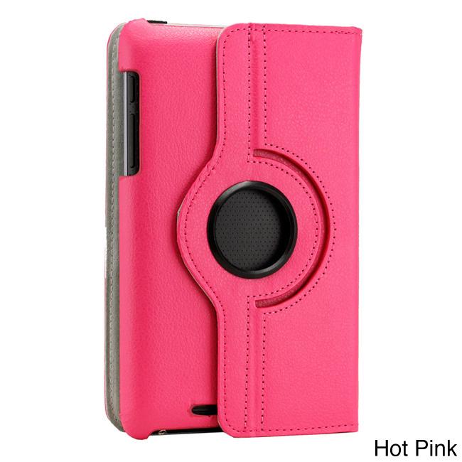 MR Asus Google Nexus 7 Rotary Rotate Leather Case Flipcover Asus Google Nexus 7 Cover Kulit Asus Google Nexus 7 Sarung HP Asus Google Nexus 7 Dompet Kulit - Pink