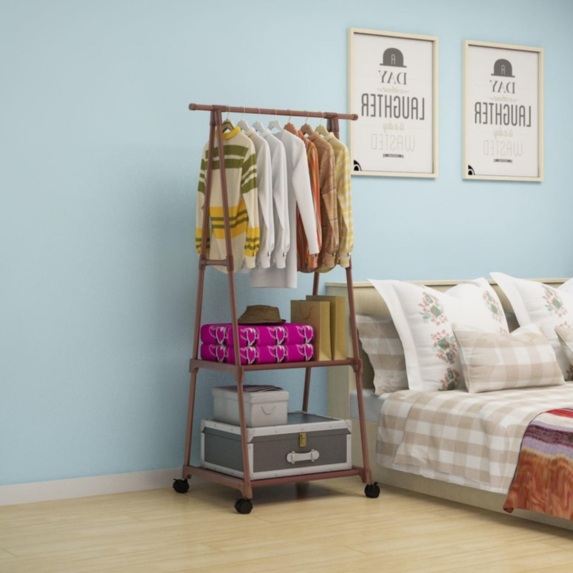 Almari Pakaian Furniture Lemari Baju Lemari Baju Anak Minimalis Lemari Pakaian Anak Murah Lemari Tanpa Penutup MHX17 Coffe