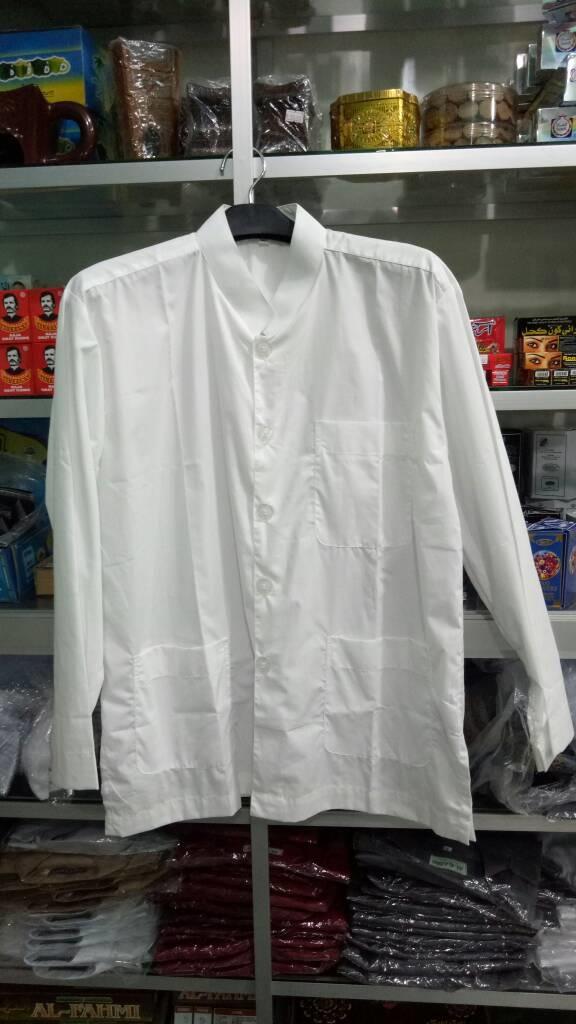 baju koko putih polos merk al gadri