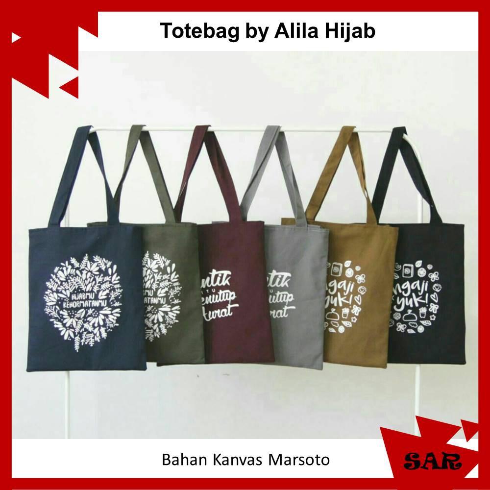ToteBag Tas Dakwah Bahan Kanvas Marsoto by Alila Hijab Alila Goods
