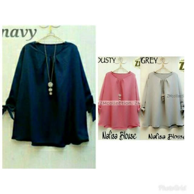 Rx Fashion Nafisa Blouse Bahan Twiscone Fit L (Tanpa Accesories)1R