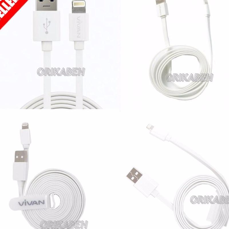 Vivan Kabel Data Iphone 5 / Iphone 6 / 6+ / Ipad AIR / Ipad Mini - CL100 - Panjang 100cm - White ( orikabeh )