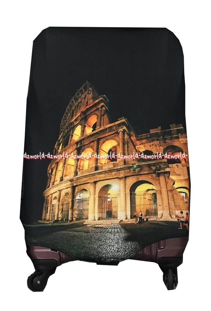 Passport Luggage Cover Sarung Koper Motif Coloseum Size L Ukuran 26-30