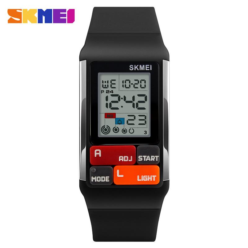 SKMEI Jam Tangan Fashion Digital Wanita 1276 Jam Tangan Wanita Water Proof Date Week LED Light - Hitam