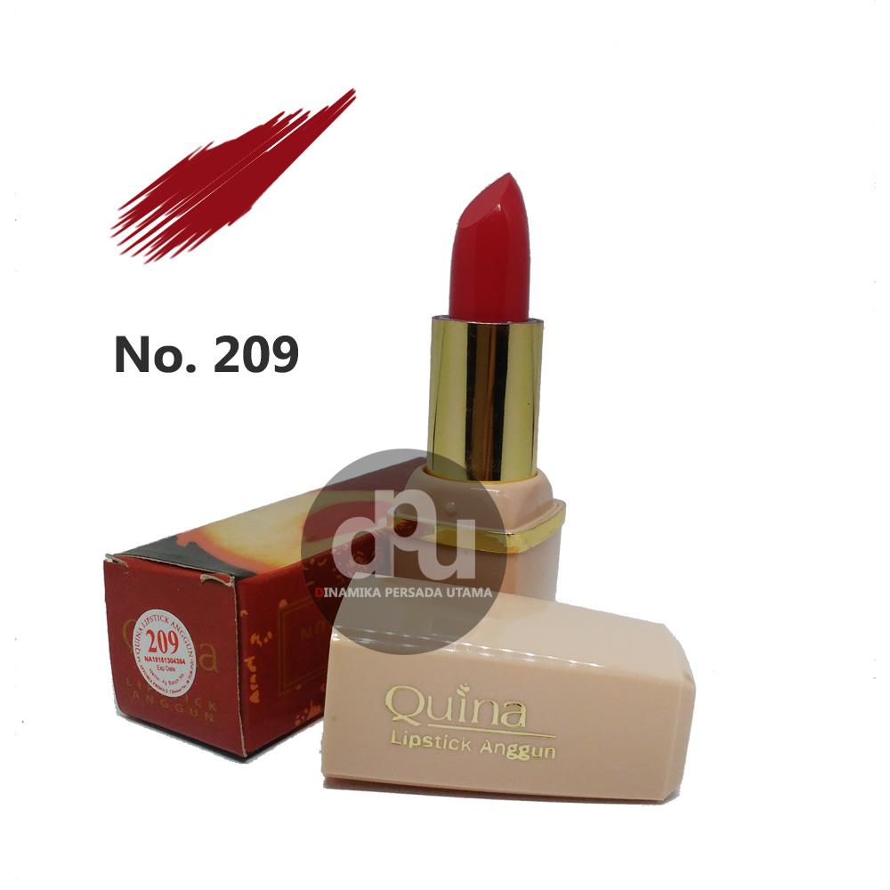 Lipstik Anggun QUINA Lipstick Glossy 209 / Makeup Bibir / Lipstik Glossy / Kosmetik / Kecantikan / Perawatan Make up