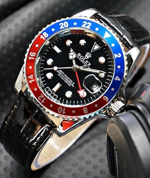 Jam Tangan Pria / Cowok Rolex Submariner Rolex GMT Kulit Automatic