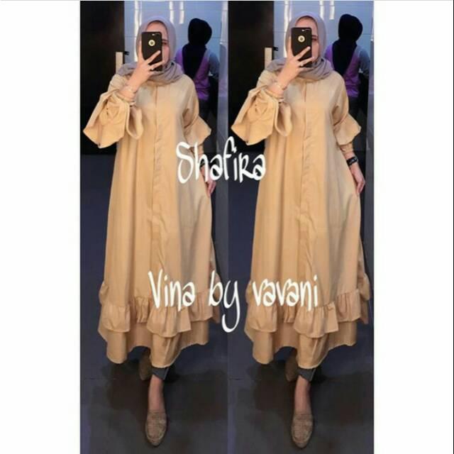 Tunik Shafira Dark Grey