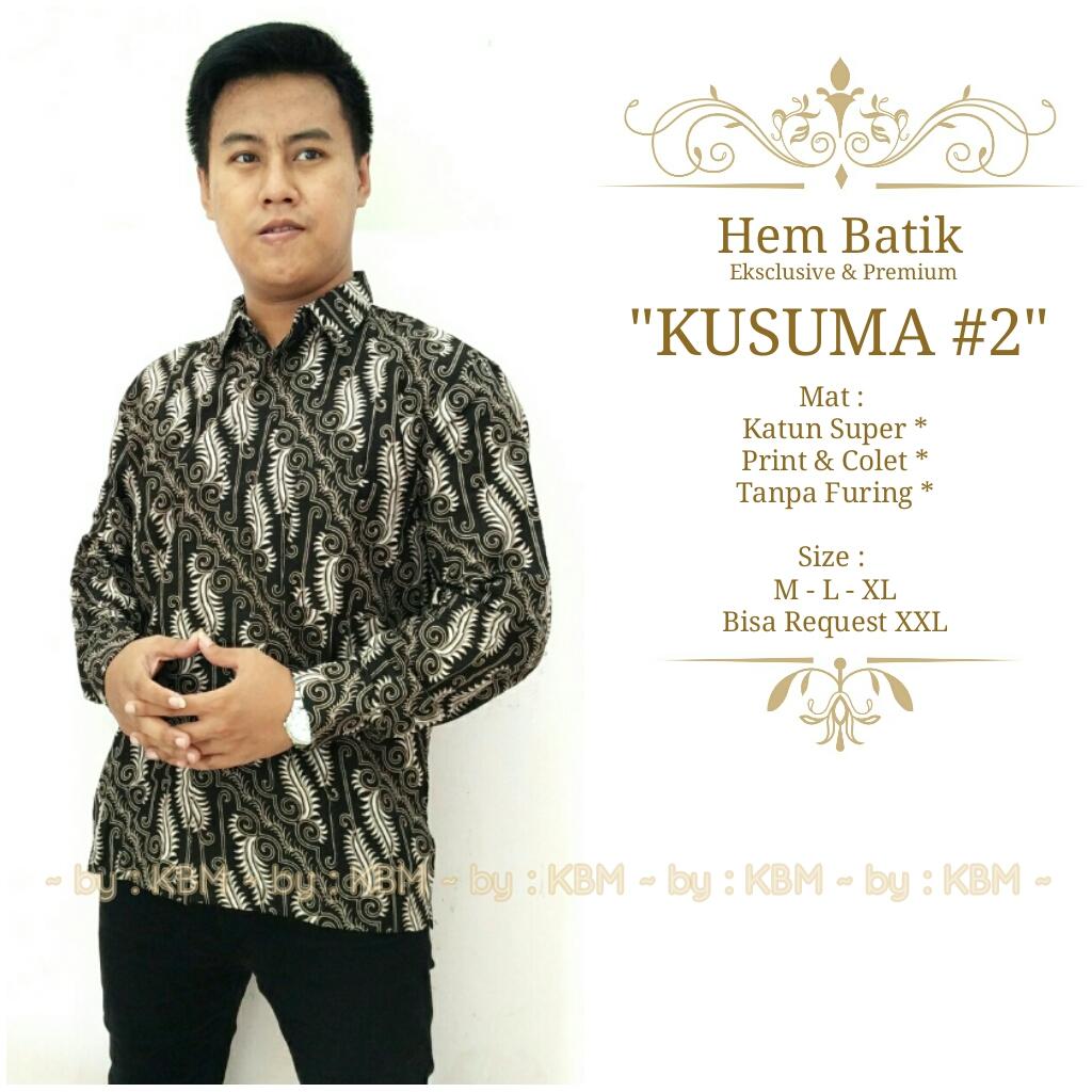 Promo kemeja batik pria / kemeja batik / batik pria / atasan batik / kemeja pesta / batik premium / batik eksclusive / kemeja premium / BATIK KUSUMA 2