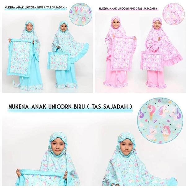 Promo Anak Unicorn !!! Mukena Katun Anak Motif Terbaru Untuk Anak Paud TK dan Sd ( Usia 2-13 Tahun) XXL - PINK