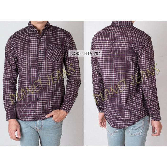 Jual Kemeja Tangan Panjang Bahan Flanel / Flannel Cowok #Flev43 - N9uqve
