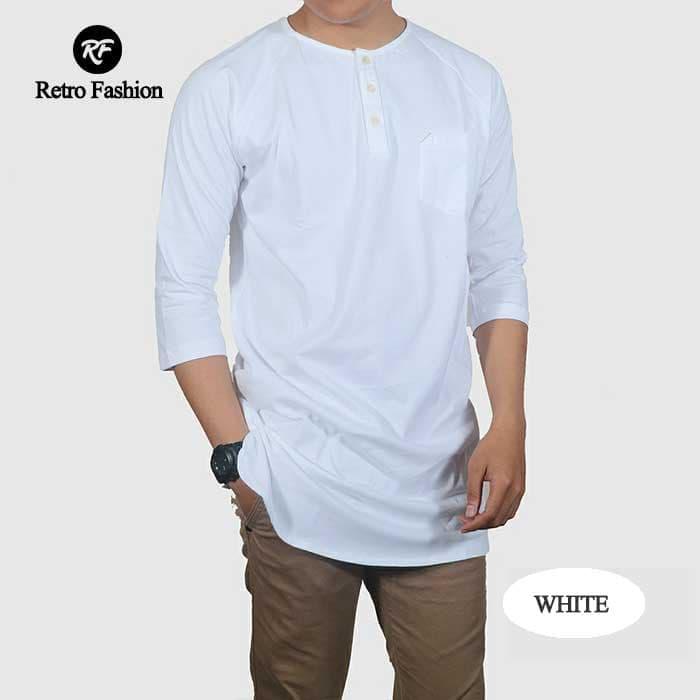 Baju Muslim/ Kurta Kaos Polos/ Baju Koko Pria/ Gamis Pakistan