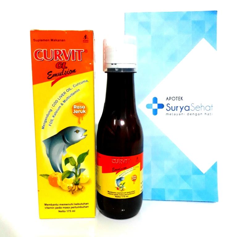 CURVIT CL EMULSION Rasa Jeruk 175 ml - Curvit Emulsi - Tambah Nafsu Makan - Apotek Surya Sehat